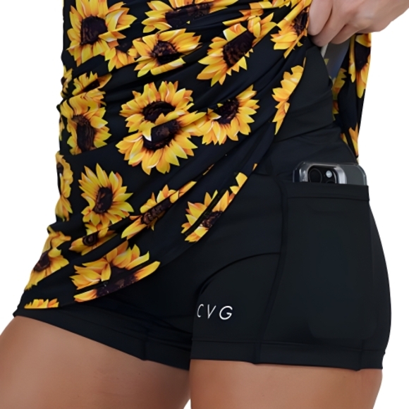 EUC CVG Active Sunflower Print Dress/Romper - Picture 4 of 11